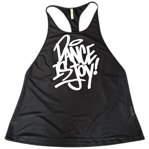 Zumba fitness mess Black Graphic racer back Tank Top